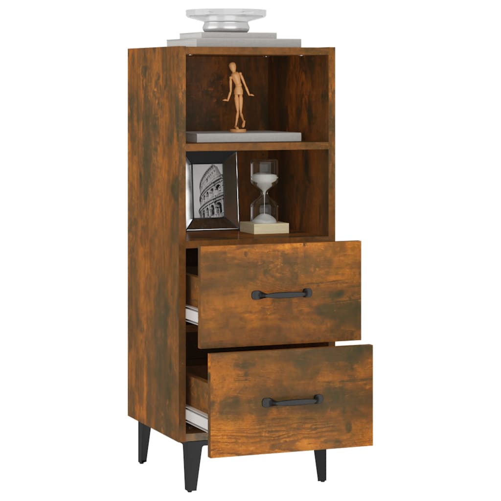 Sideboard Räuchereiche 34,5x34x90 cm Holzwerkstoff - Pazzar.ch