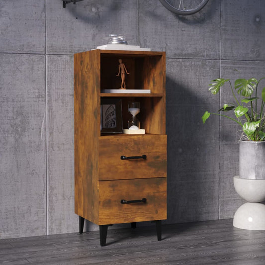 Sideboard Räuchereiche 34,5x34x90 cm Holzwerkstoff - Pazzar.ch