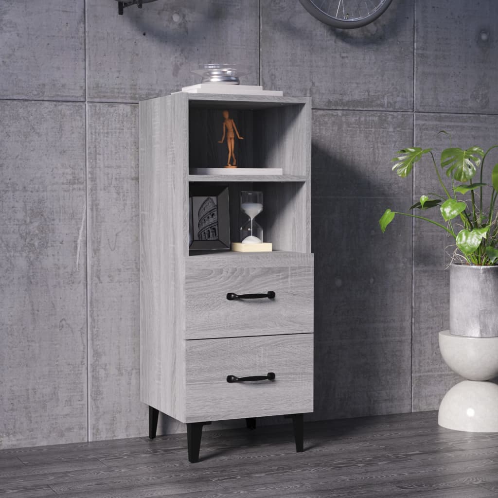 Sideboard Grau Sonoma 34,5x34x90 cm Holzwerkstoff - Pazzar.ch