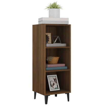 Sideboard Braun Eichen-Optik 34,5x32,5x90 cm Holzwerkstoff - Pazzar.ch