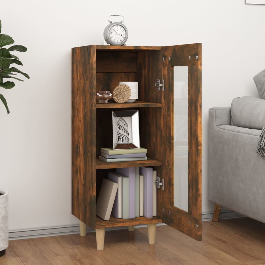 Sideboard Räuchereiche 34,5x34x90 cm Holzwerkstoff - Pazzar.ch