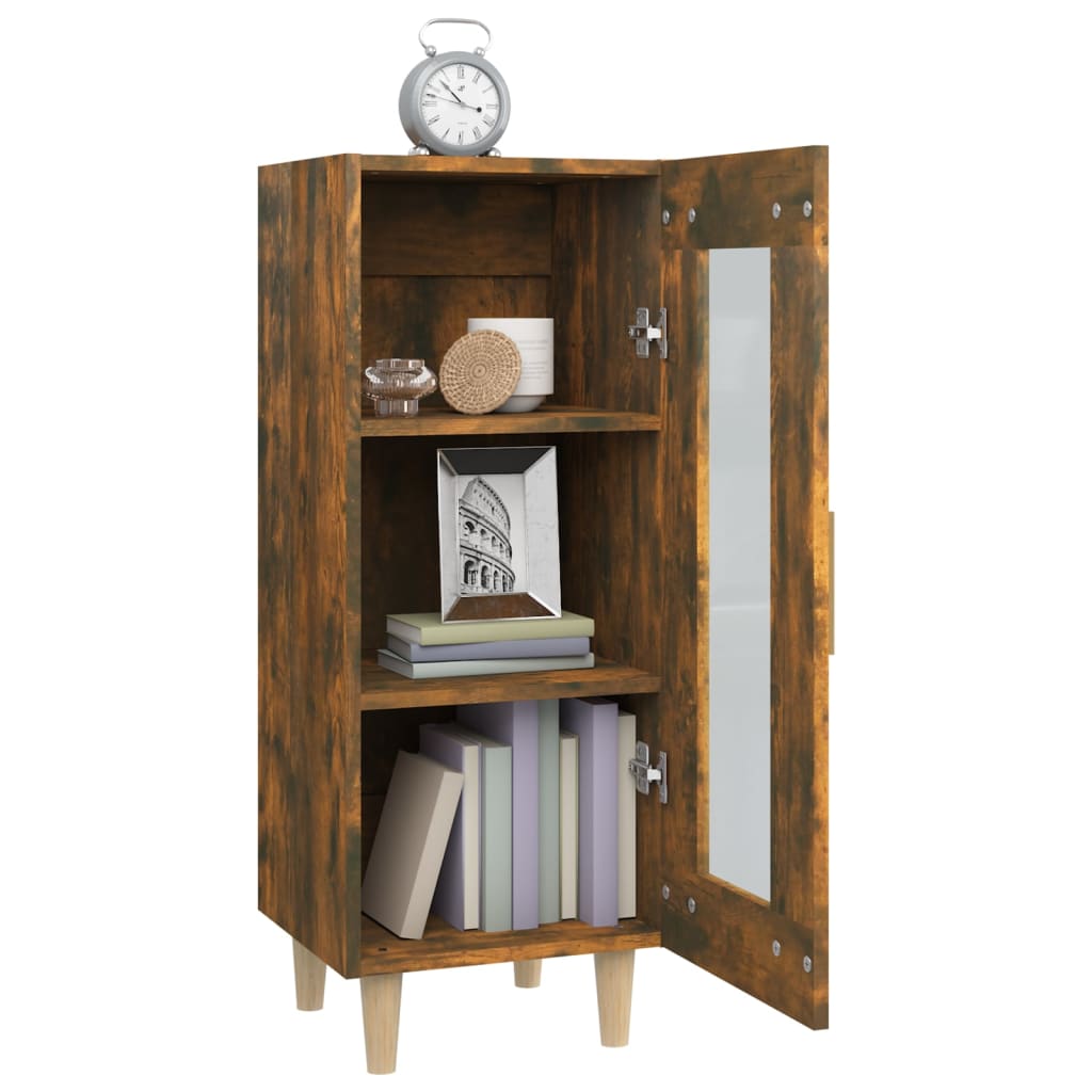 Sideboard Räuchereiche 34,5x34x90 cm Holzwerkstoff - Pazzar.ch
