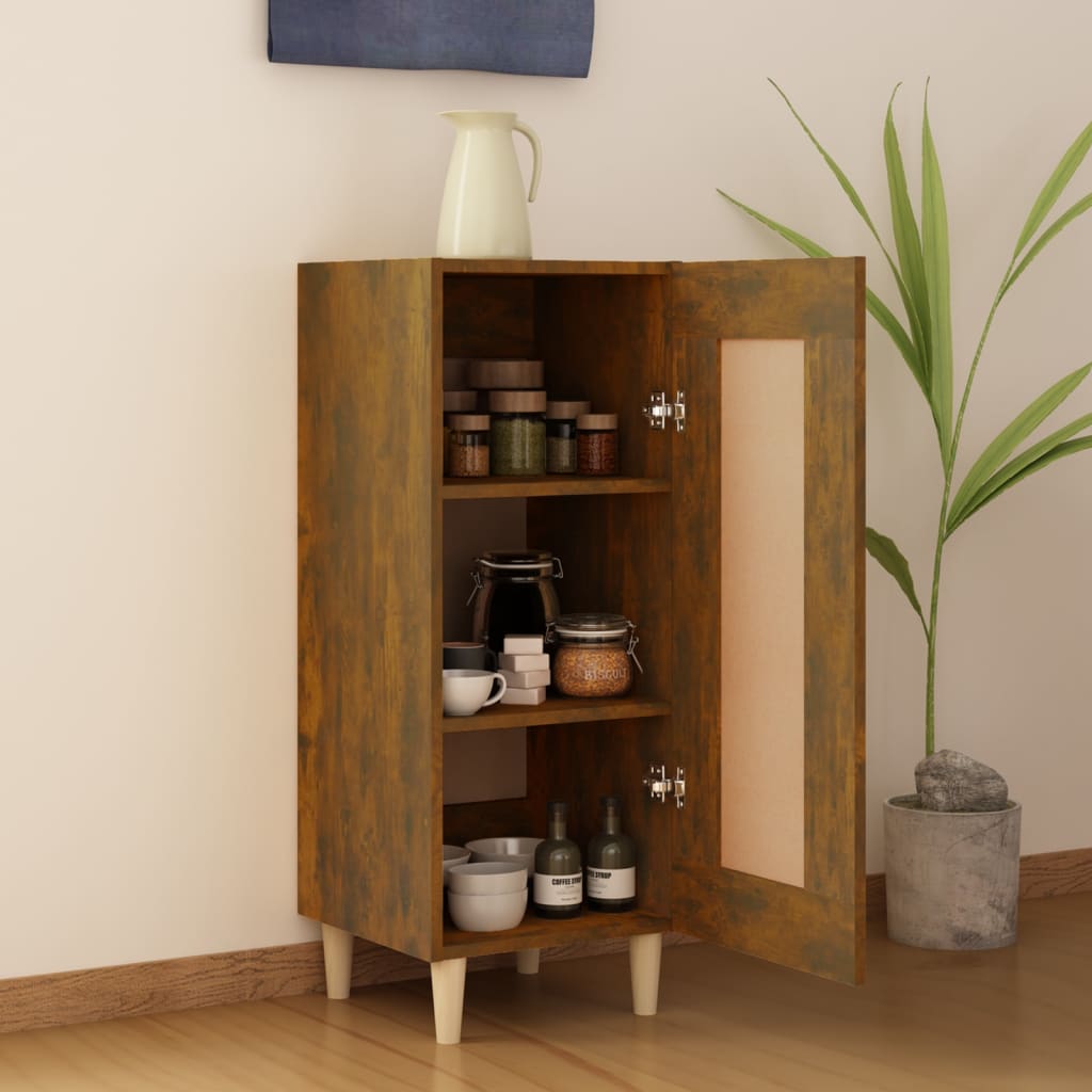 Sideboard Räuchereiche 34,5x34x90 cm Holzwerkstoff - Pazzar.ch