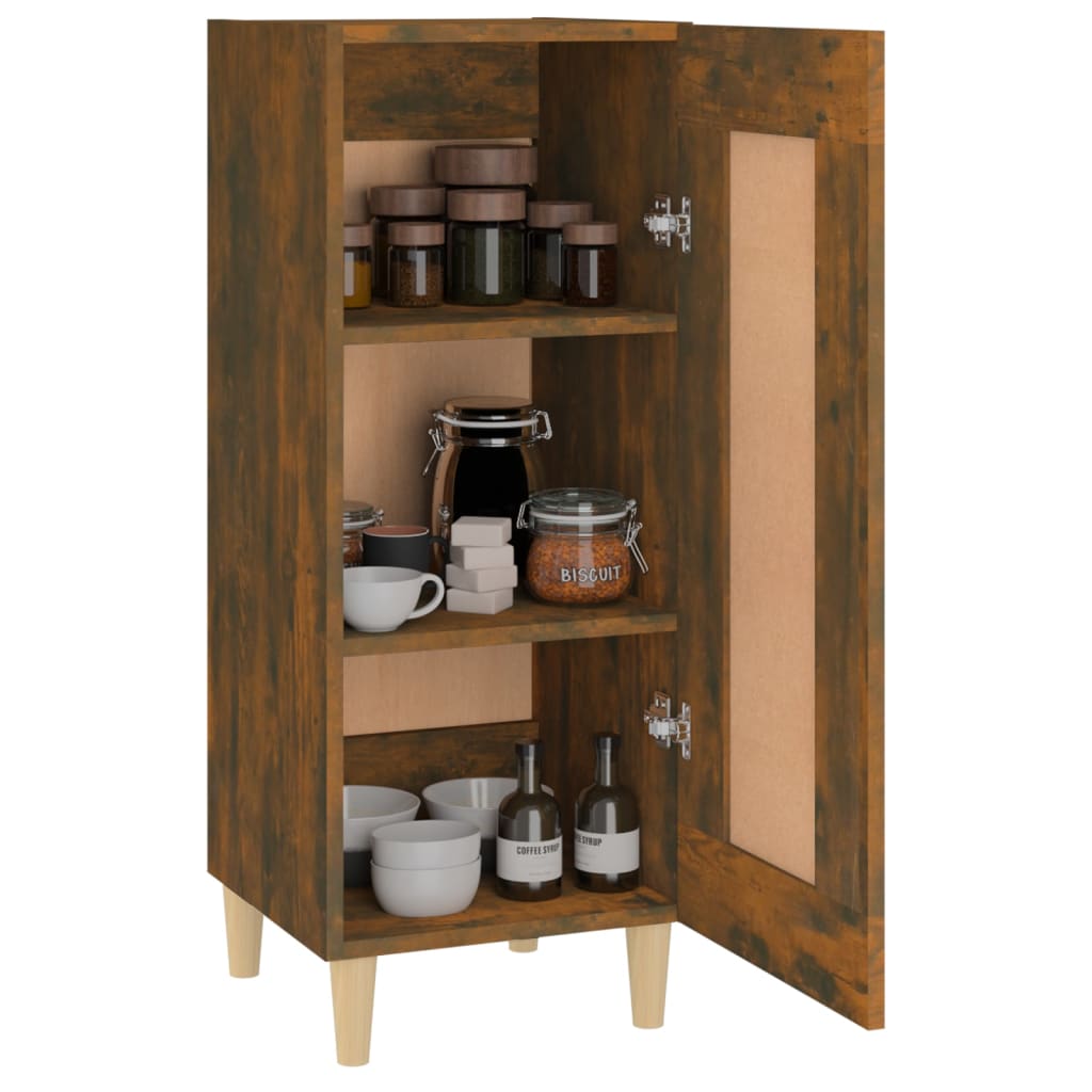 Sideboard Räuchereiche 34,5x34x90 cm Holzwerkstoff - Pazzar.ch