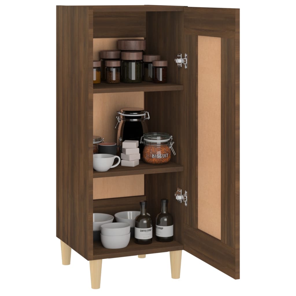 Sideboard Braun Eichen-Optik 34,5x34x90 cm Holzwerkstoff - Pazzar.ch