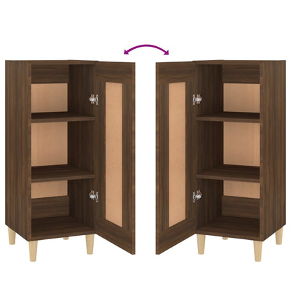 Sideboard Braun Eichen-Optik 34,5x34x90 cm Holzwerkstoff - Pazzar.ch