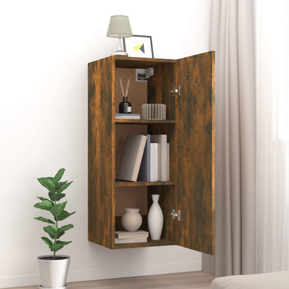 Wandschrank Räuchereiche 34,5x34x90 cm Holzwerkstoff - Pazzar.ch