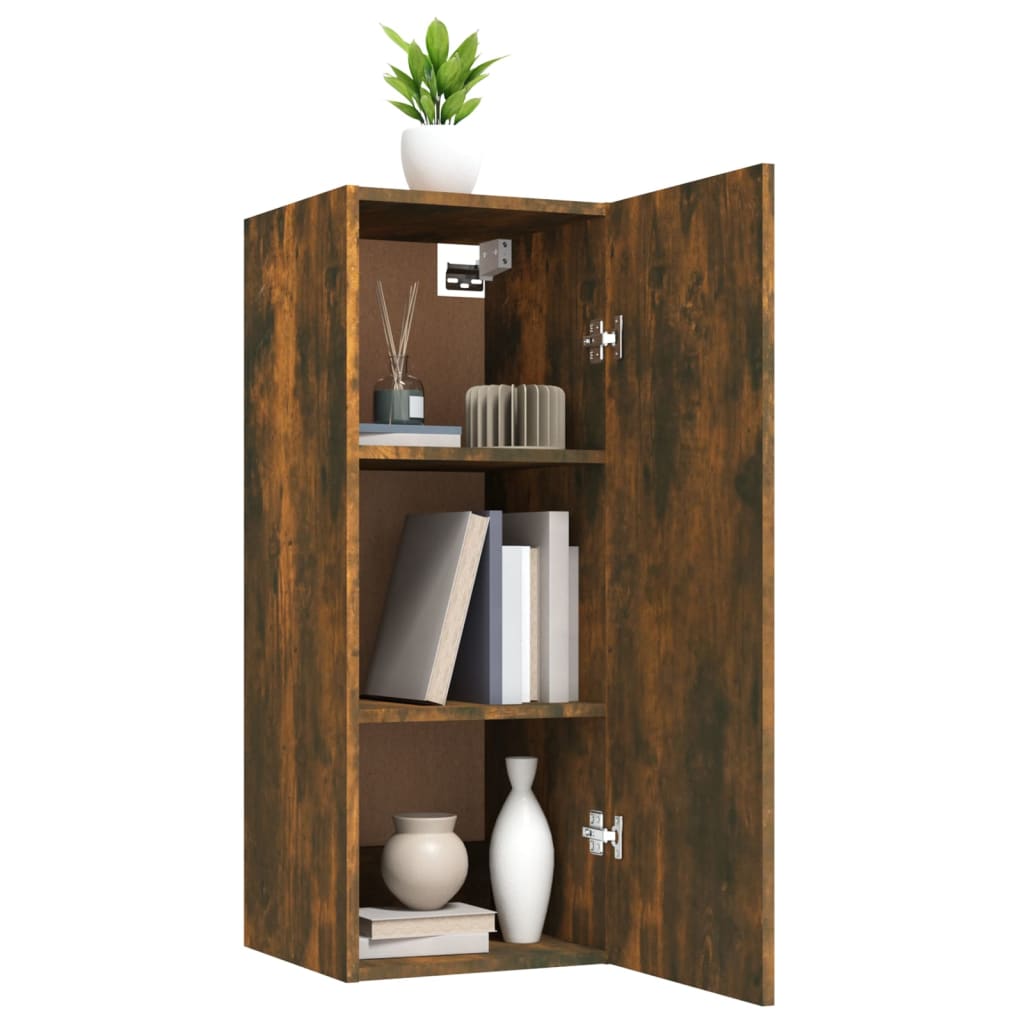 Wandschrank Räuchereiche 34,5x34x90 cm Holzwerkstoff - Pazzar.ch