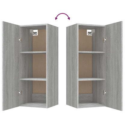 Wandschrank Grau Sonoma 34,5x34x90 cm Holzwerkstoff - Pazzar.ch