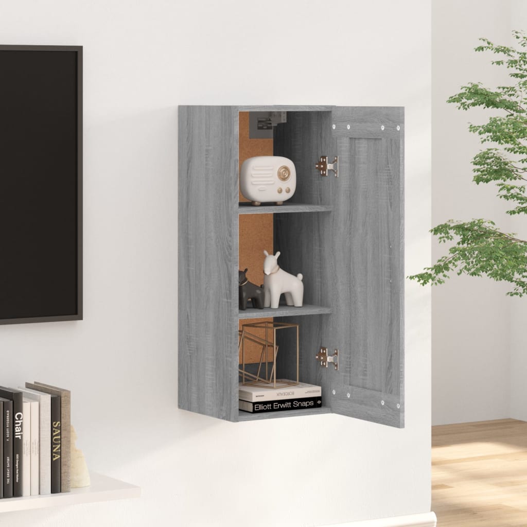 Wandschrank Grau Sonoma 35x34x90 cm Holzwerkstoff - Pazzar.ch