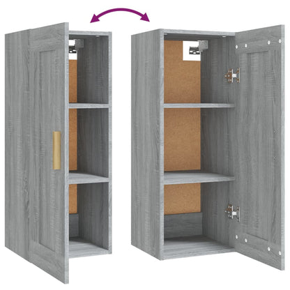 Wandschrank Grau Sonoma 35x34x90 cm Holzwerkstoff - Pazzar.ch