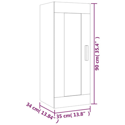 Wandschrank Grau Sonoma 35x34x90 cm Holzwerkstoff - Pazzar.ch