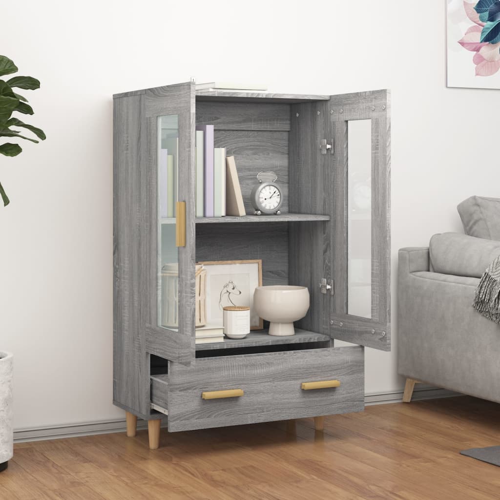 Highboard Grau Sonoma 70x31x115 cm Holzwerkstoff - Pazzar.ch