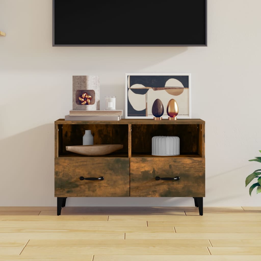 TV-Schrank Räuchereiche 80x36x50 cm Holzwerkstoff - Pazzar.ch