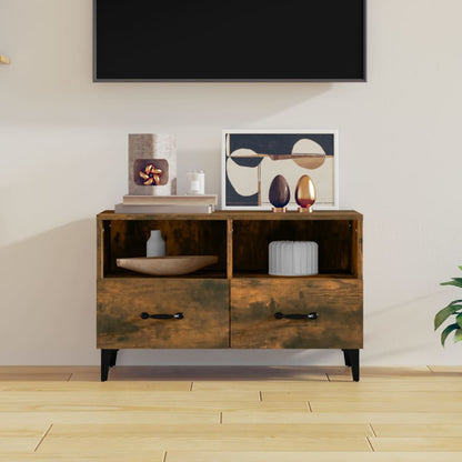 TV-Schrank Räuchereiche 80x36x50 cm Holzwerkstoff - Pazzar.ch