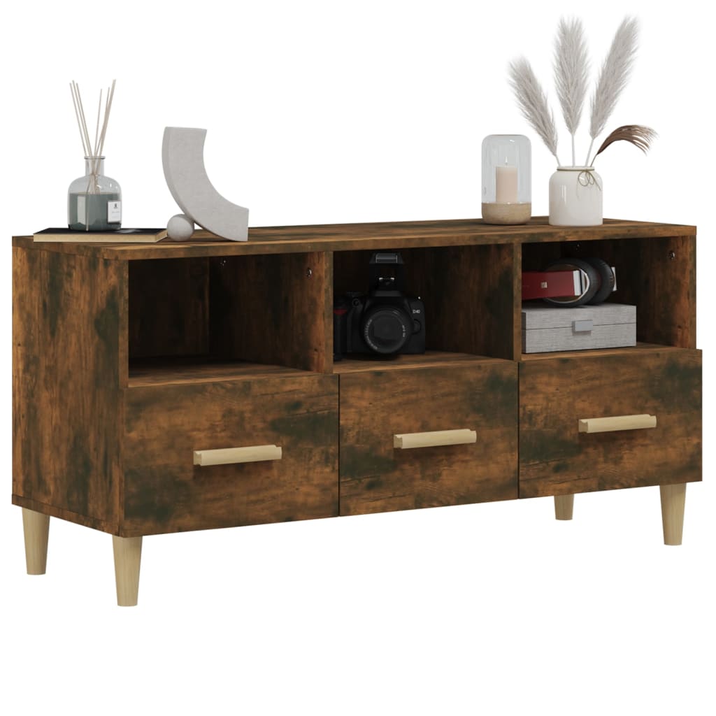 TV-Schrank Räuchereiche 102x36x50 cm Holzwerkstoff - Pazzar.ch