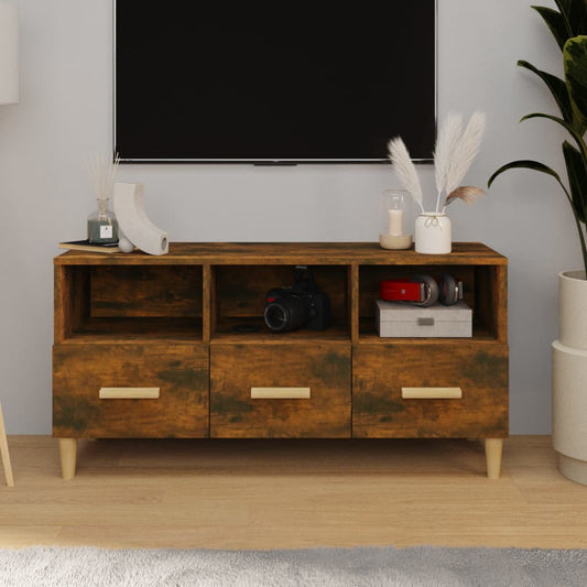 TV-Schrank Räuchereiche 102x36x50 cm Holzwerkstoff - Pazzar.ch