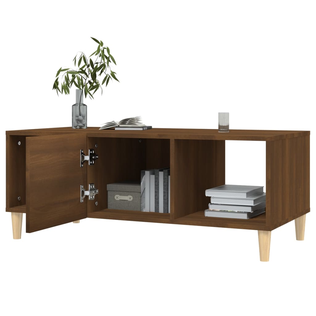 Couchtisch Braun Eichen-Optik 102x50x40 cm Holzwerkstoff - Pazzar.ch