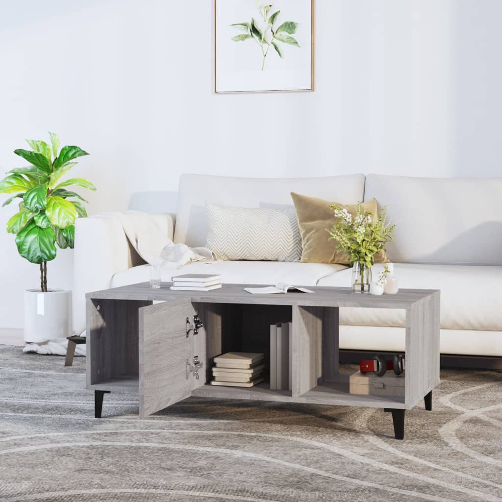 Couchtisch Grau Sonoma 102x50x40 cm Holzwerkstoff - Pazzar.ch