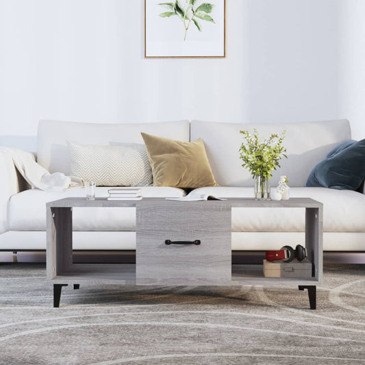Couchtisch Grau Sonoma 102x50x40 cm Holzwerkstoff - Pazzar.ch