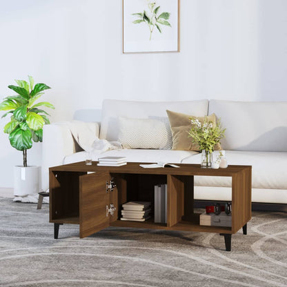 Couchtisch Braun Eichen-Optik 102x50x40 cm Holzwerkstoff - Pazzar.ch