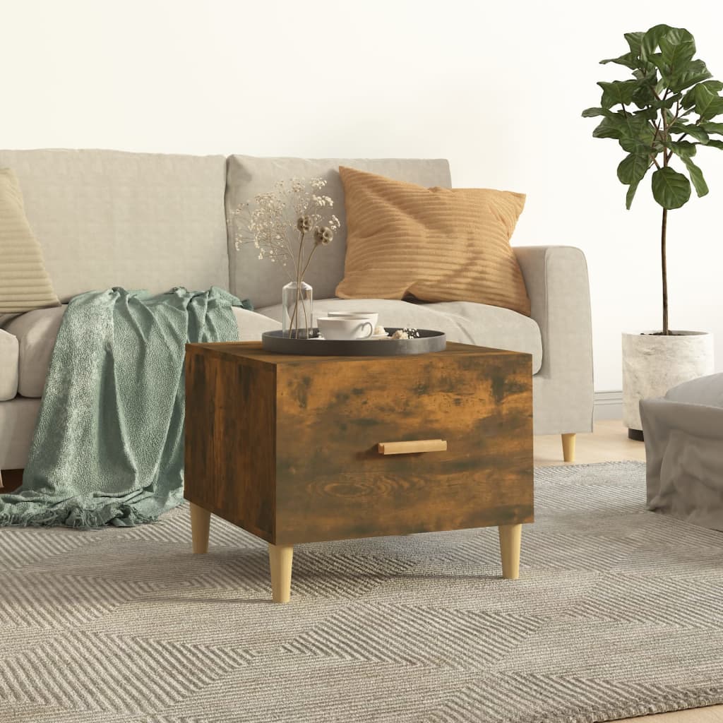 Couchtisch Räuchereiche 50x50x40 cm Holzwerkstoff - Pazzar.ch