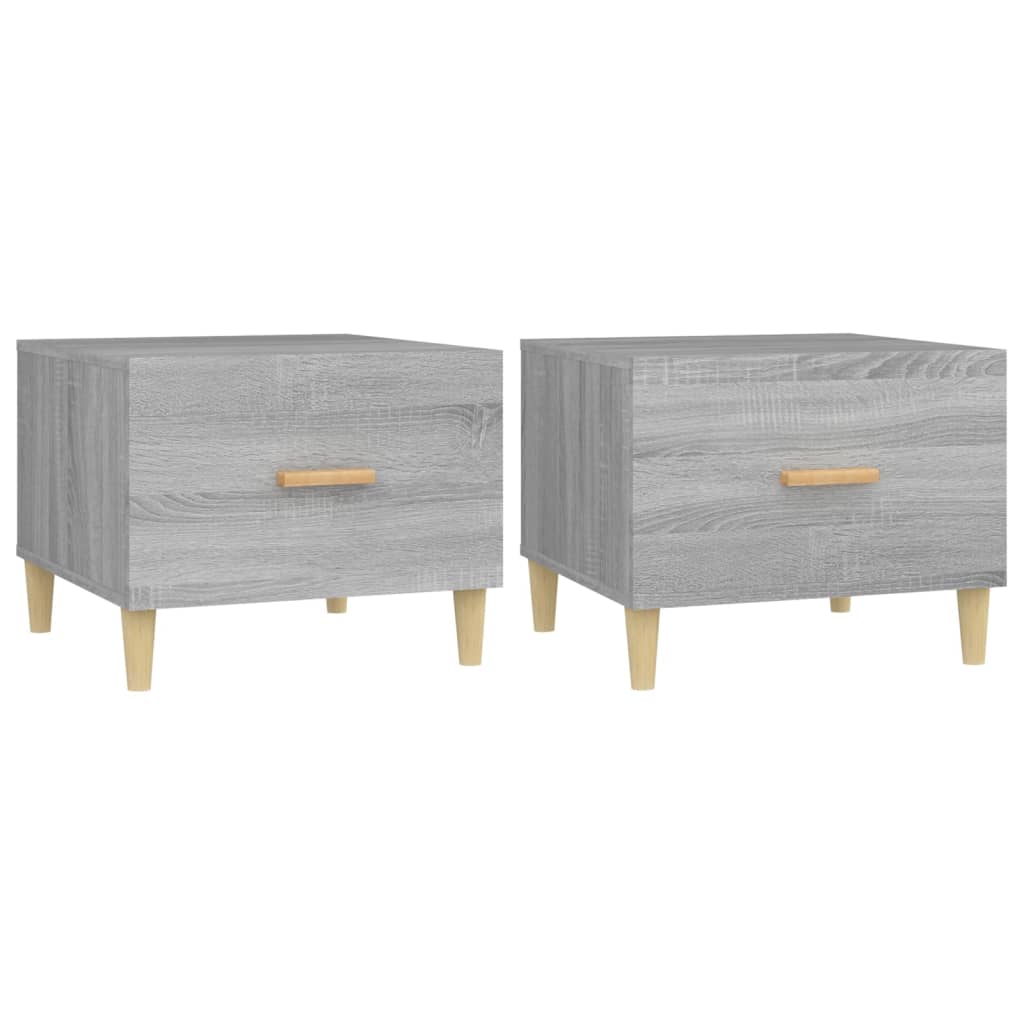 Couchtische 2 Stk. Grau Sonoma 50x50x40 cm Holzwerkstoff - Pazzar.ch