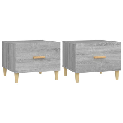 Couchtische 2 Stk. Grau Sonoma 50x50x40 cm Holzwerkstoff - Pazzar.ch