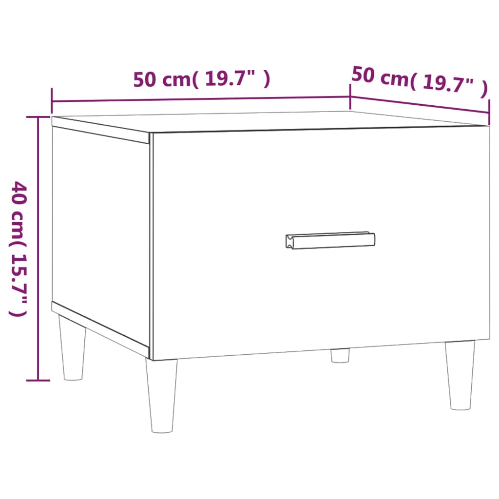 Couchtische 2 Stk. Grau Sonoma 50x50x40 cm Holzwerkstoff - Pazzar.ch