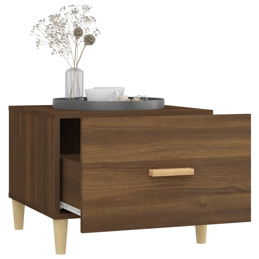 Couchtisch Braun Eiche 50x50x40 cm Holzwerkstoff - Pazzar.ch