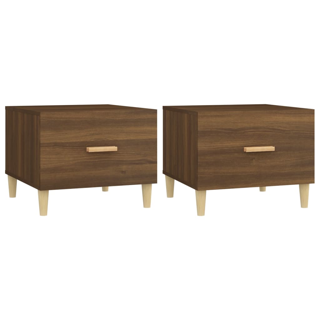 Couchtische 2 Stk. Braun Eichen-Optik 50x50x40 cm Holzwerkstoff - Pazzar.ch