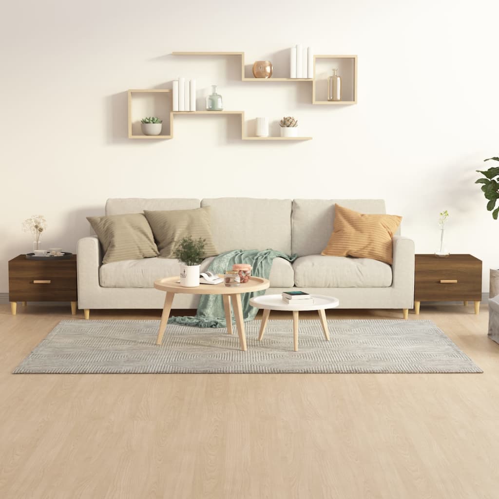 Couchtische 2 Stk. Braun Eichen-Optik 50x50x40 cm Holzwerkstoff - Pazzar.ch