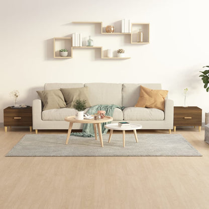 Couchtische 2 Stk. Braun Eichen-Optik 50x50x40 cm Holzwerkstoff - Pazzar.ch