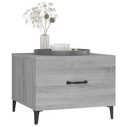 Couchtisch mit Metallbeinen Grau Sonoma 50x50x40 cm - Pazzar.ch