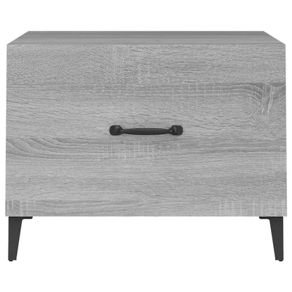 Couchtisch mit Metallbeinen Grau Sonoma 50x50x40 cm - Pazzar.ch