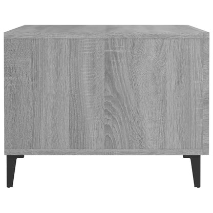 Couchtisch mit Metallbeinen Grau Sonoma 50x50x40 cm - Pazzar.ch