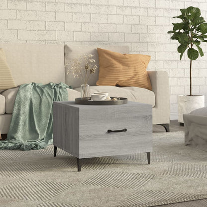 Couchtisch mit Metallbeinen Grau Sonoma 50x50x40 cm - Pazzar.ch