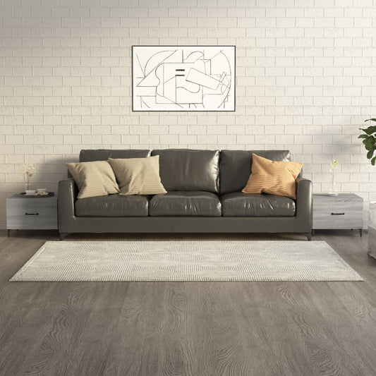 Couchtische mit Metallbeinen 2 Stk. Grau Sonoma 50x50x40 cm - Pazzar.ch