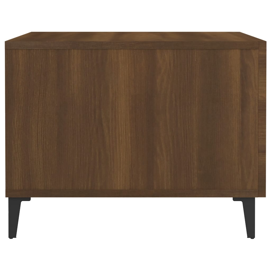 Couchtische Metallbeine 2 Stk. Braun Eichen-Optik 50x50x40 cm - Pazzar.ch