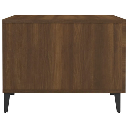 Couchtische Metallbeine 2 Stk. Braun Eichen-Optik 50x50x40 cm - Pazzar.ch