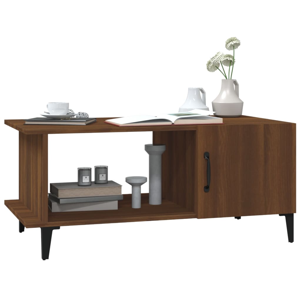 Couchtisch Braun Eichen-Optik 90x50x40 cm Holzwerkstoff - Pazzar.ch