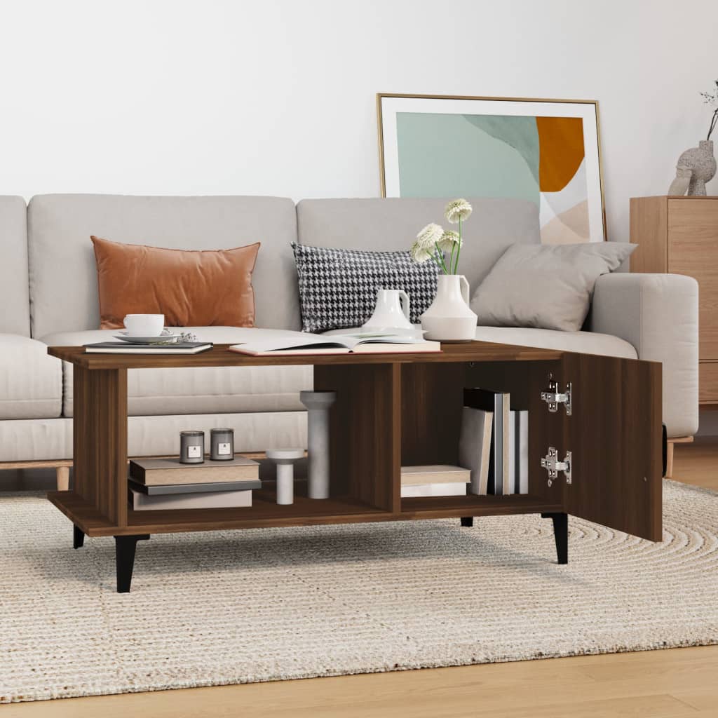 Couchtisch Braun Eichen-Optik 90x50x40 cm Holzwerkstoff - Pazzar.ch