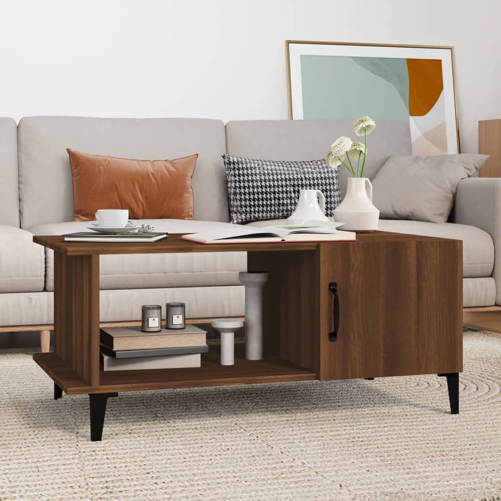 Couchtisch Braun Eichen-Optik 90x50x40 cm Holzwerkstoff - Pazzar.ch