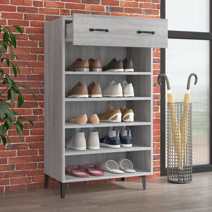 Schuhschrank Grau Sonoma 60x35x105 cm Holzwerkstoff - Pazzar.ch
