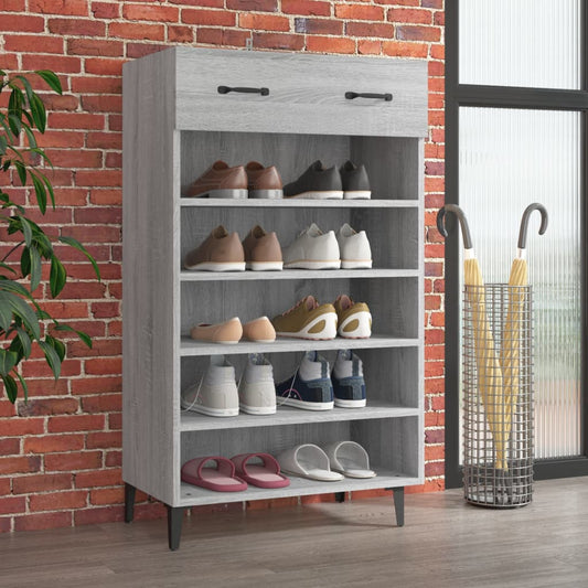 Schuhschrank Grau Sonoma 60x35x105 cm Holzwerkstoff - Pazzar.ch