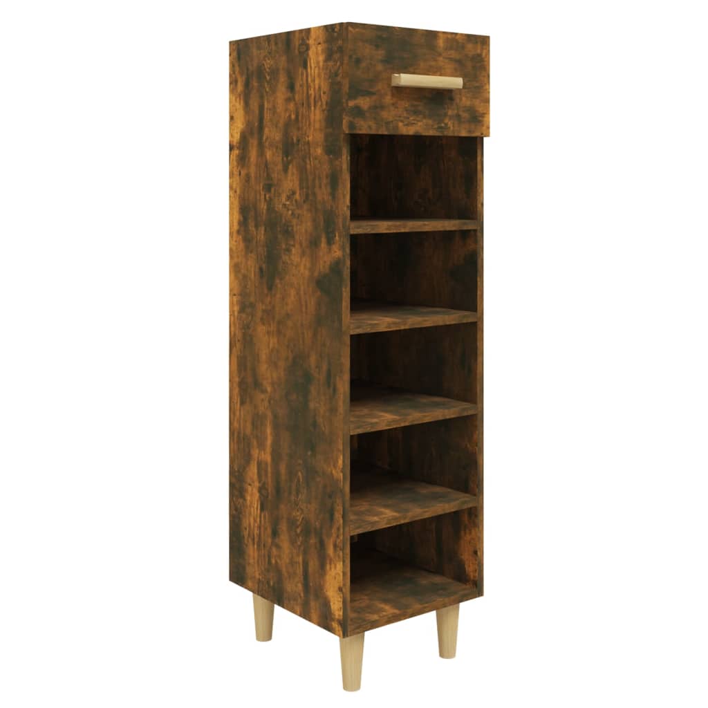 Schuhschrank Räuchereiche 30x35x105 cm Holzwerkstoff - Pazzar.ch