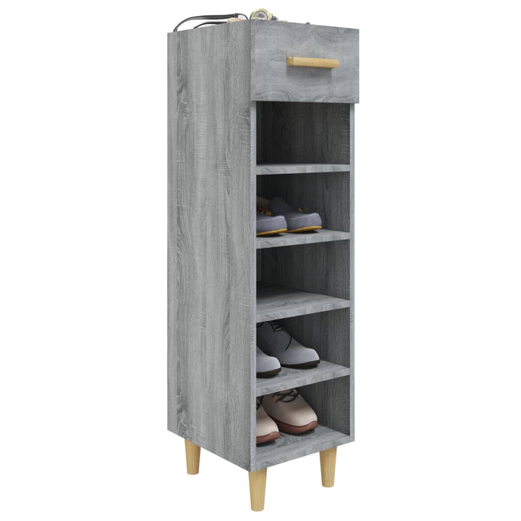 Schuhschrank Grau Sonoma 30x35x105 cm Holzwerkstoff - Pazzar.ch
