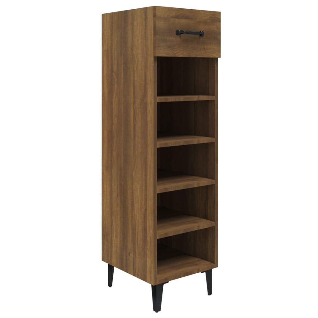 Schuhschrank Braun Eichen-Optik 30x35x105 cm Holzwerkstoff - Pazzar.ch