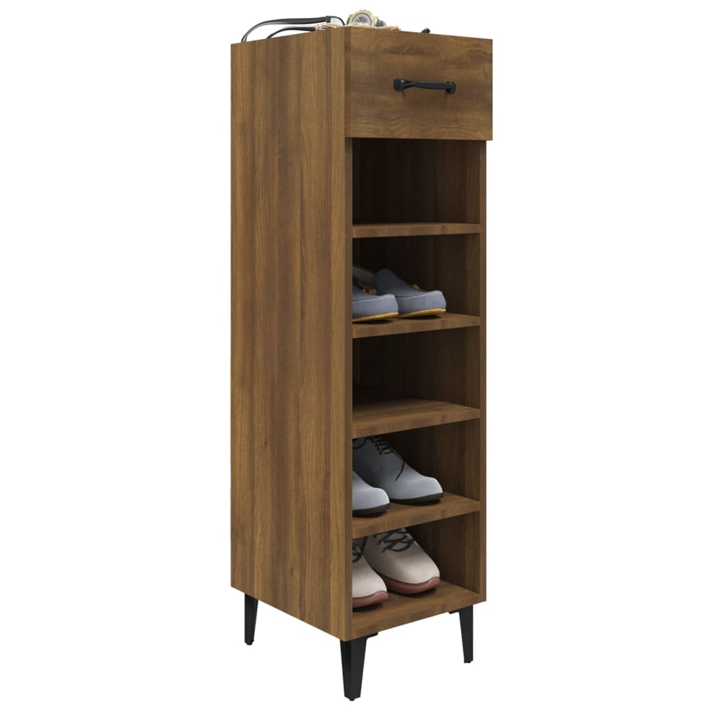 Schuhschrank Braun Eichen-Optik 30x35x105 cm Holzwerkstoff - Pazzar.ch