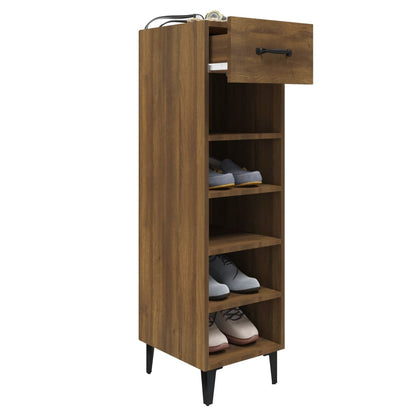 Schuhschrank Braun Eichen-Optik 30x35x105 cm Holzwerkstoff - Pazzar.ch